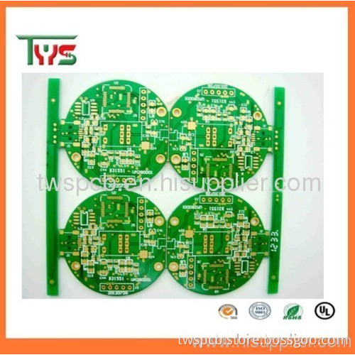Immersion Gold Round Printed Circuit Board With 4 Panel